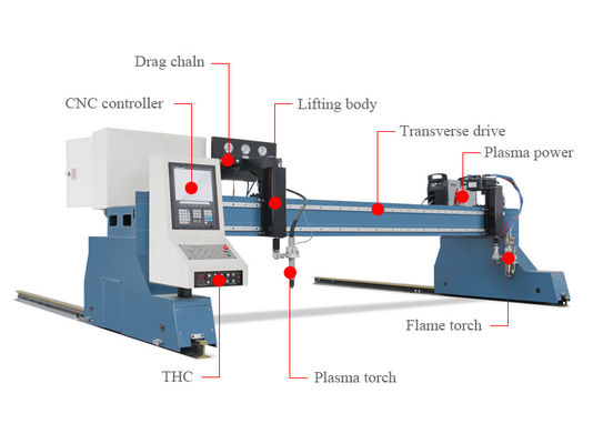 автомат для резки 3000X10000mm плазмы CNC 440V, резец плазмы Airgas